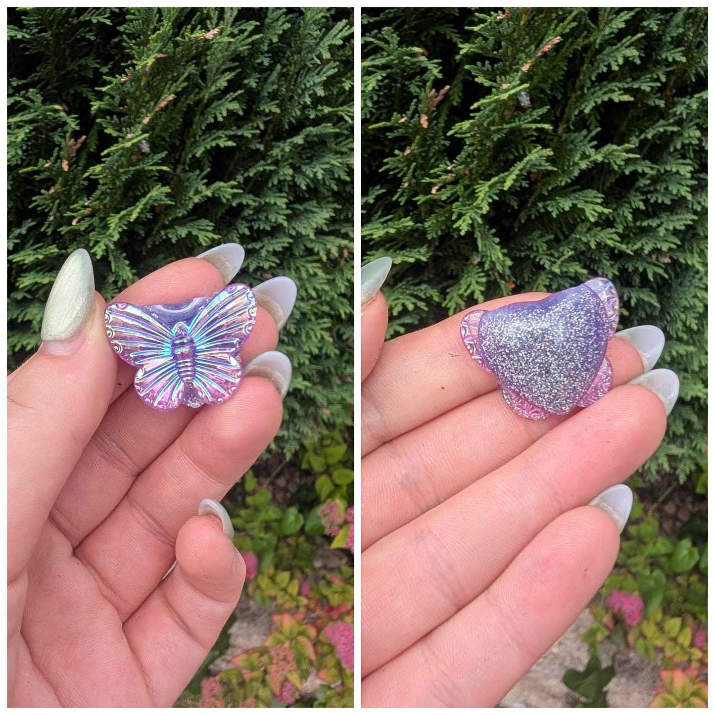 purple butterfly heart