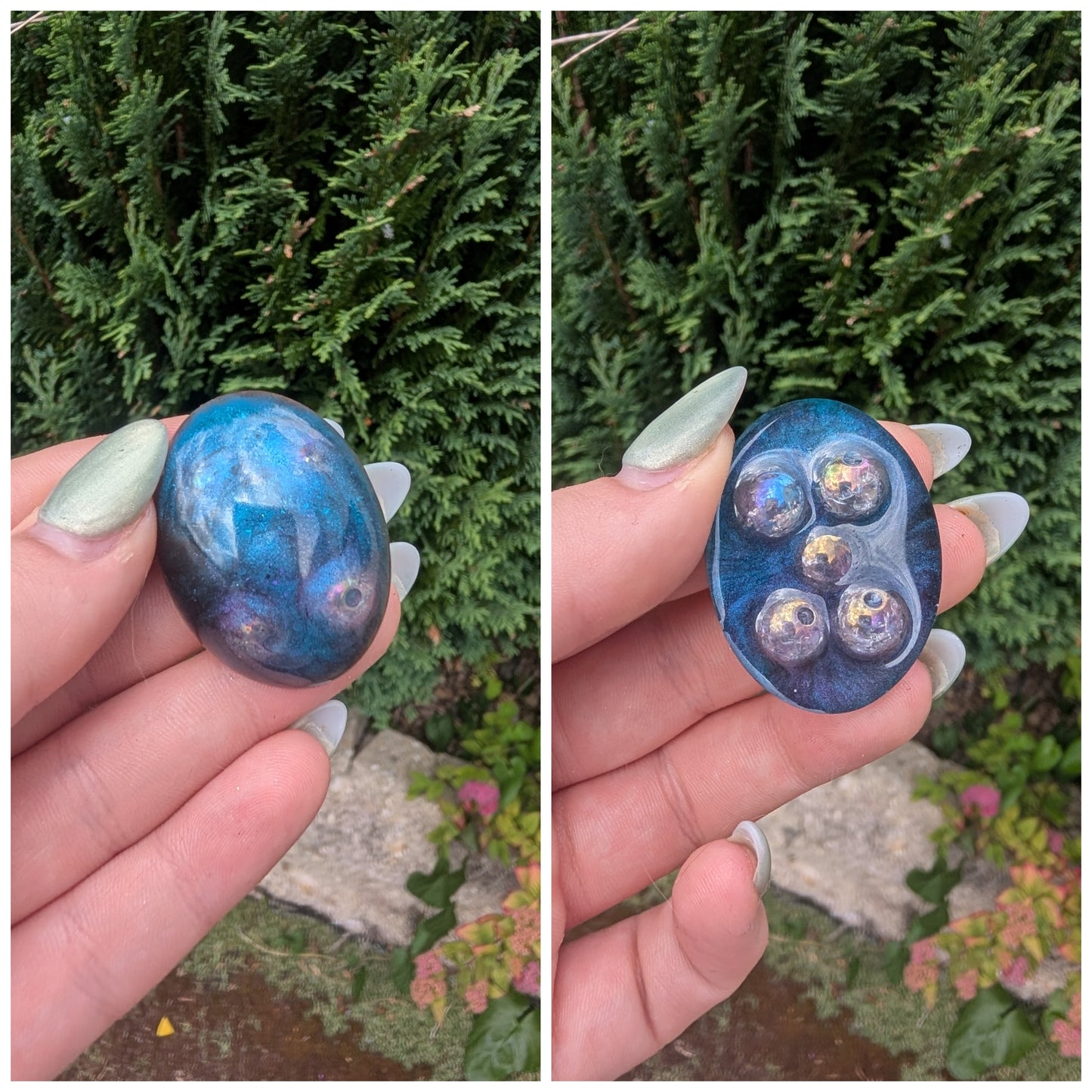 beaded oval