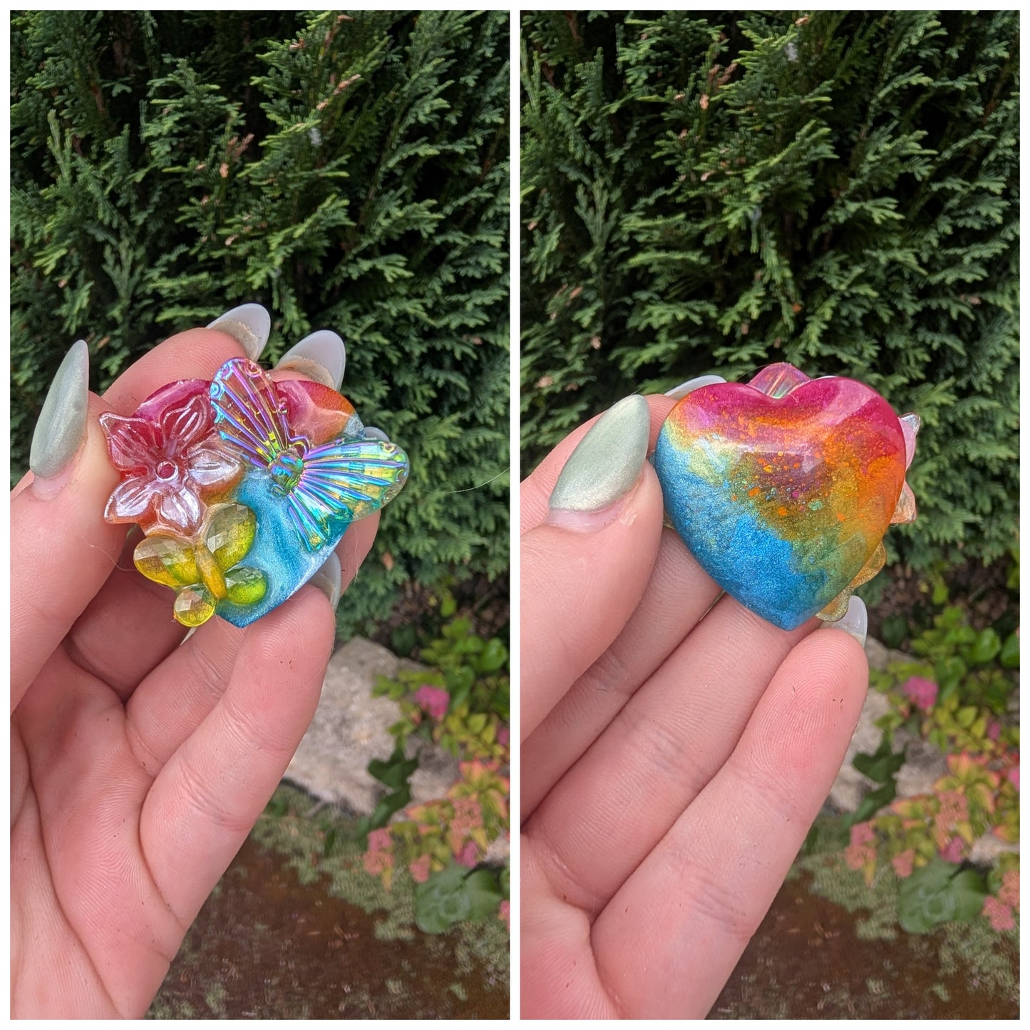 Rainbow heart piece