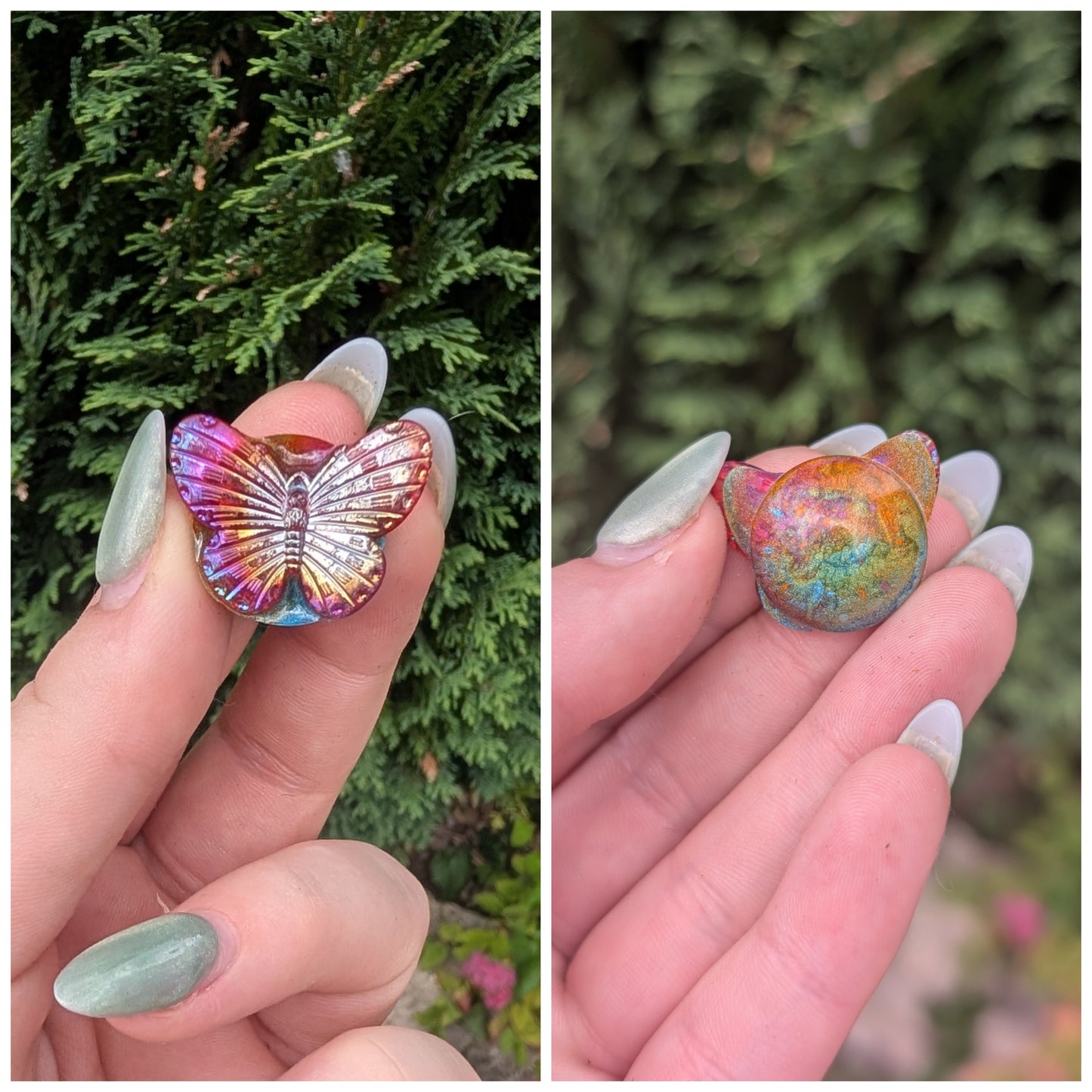 Rainbow butterfly circle