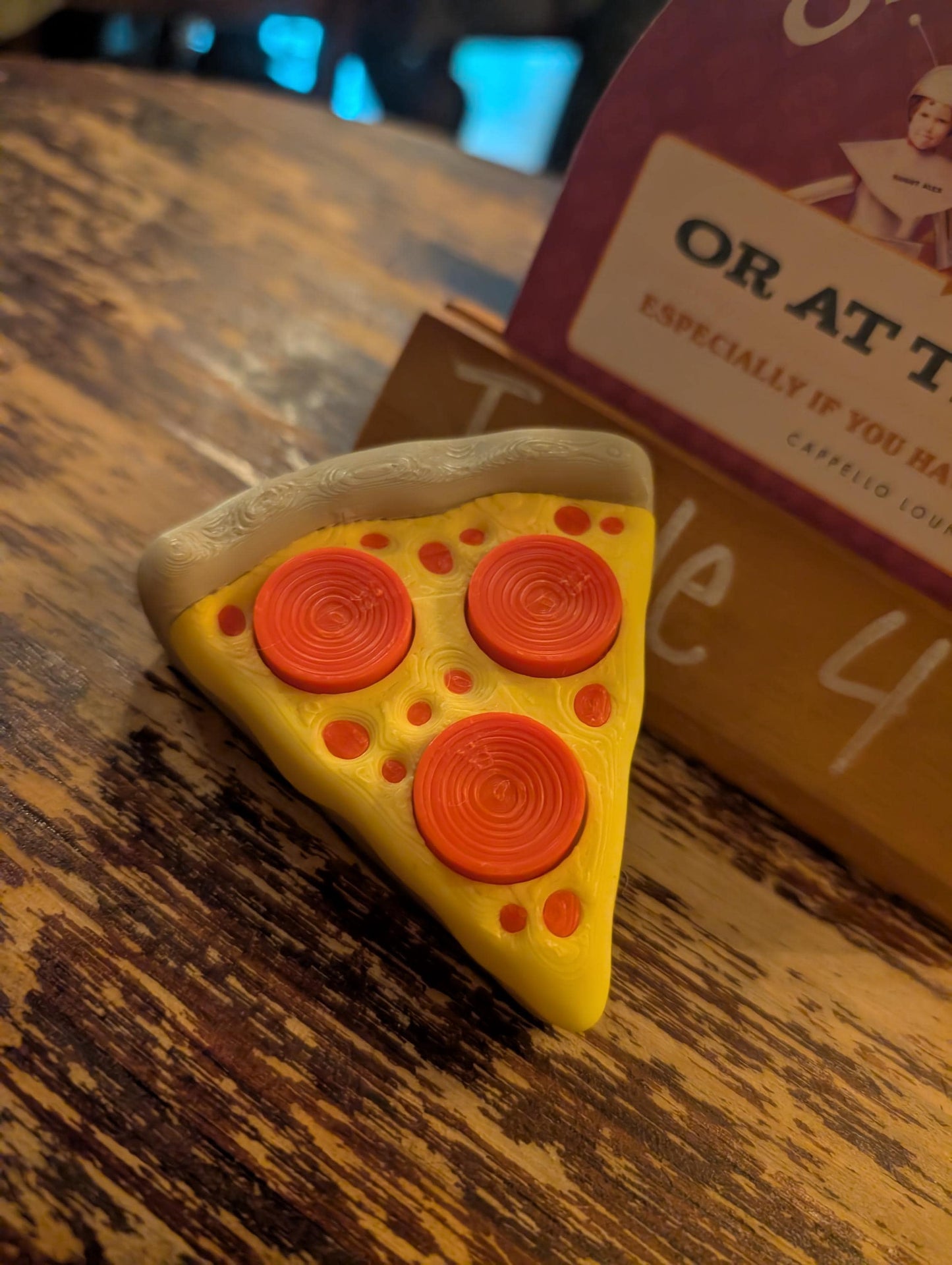 Pizza 3D printed clicker fidget toy! Cute food themed gift keyring autism fidget toy