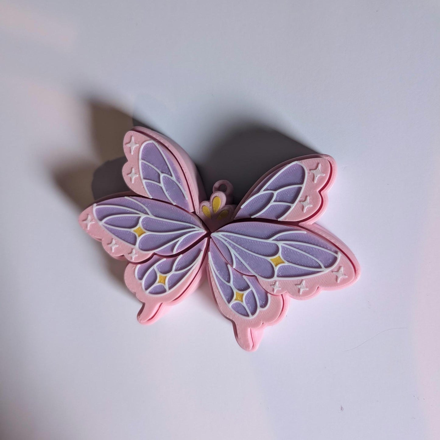 Lunar moth 3d printed fidget! Cute keyring small gift (LARGE SIZE 6 CLICKERS)
