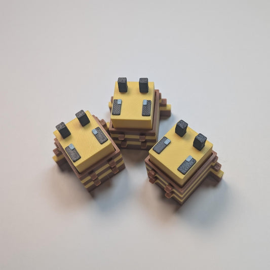 Pixel bee fidget clicker, cute gamer kawaii gift