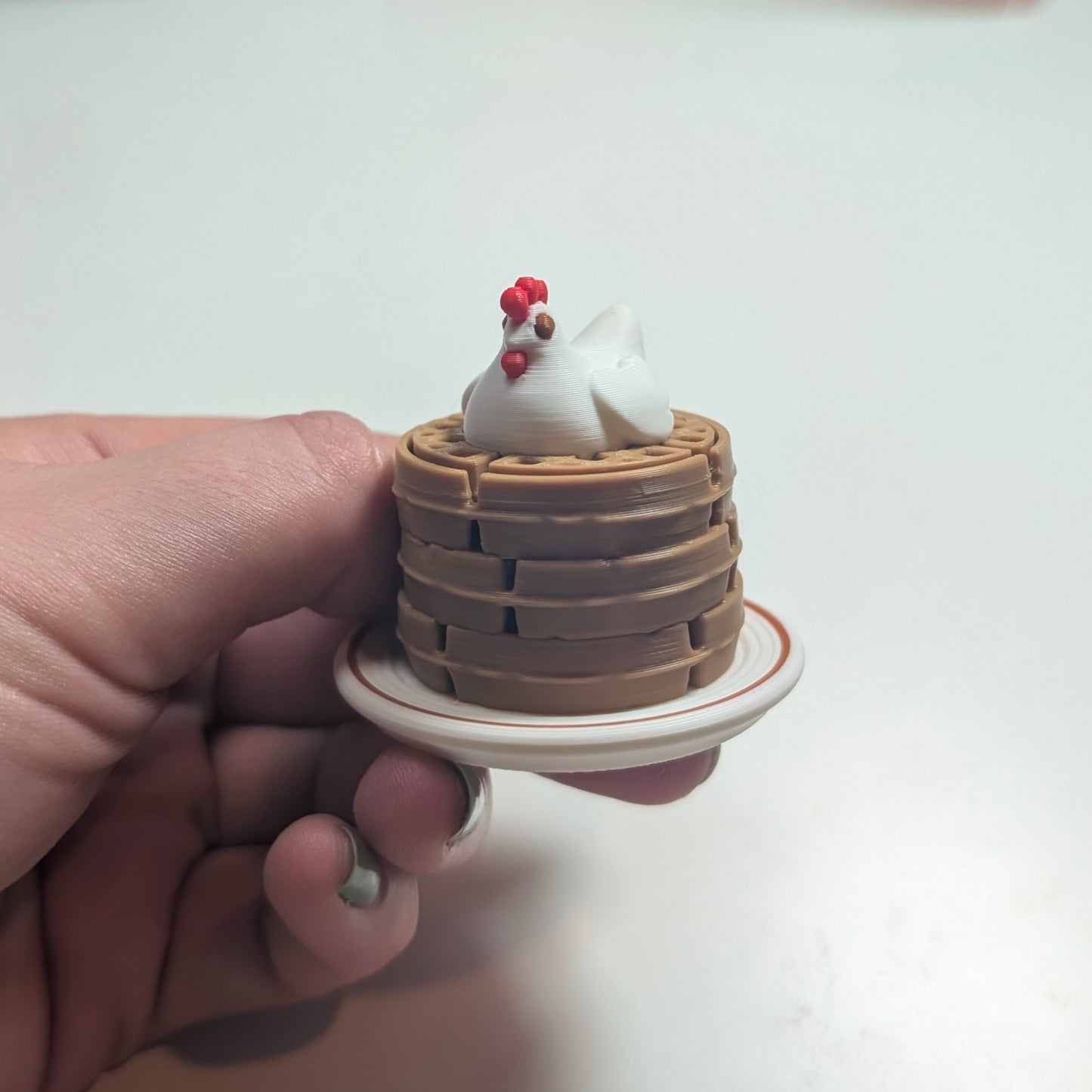 Cute chicken waffle fidget clicker!