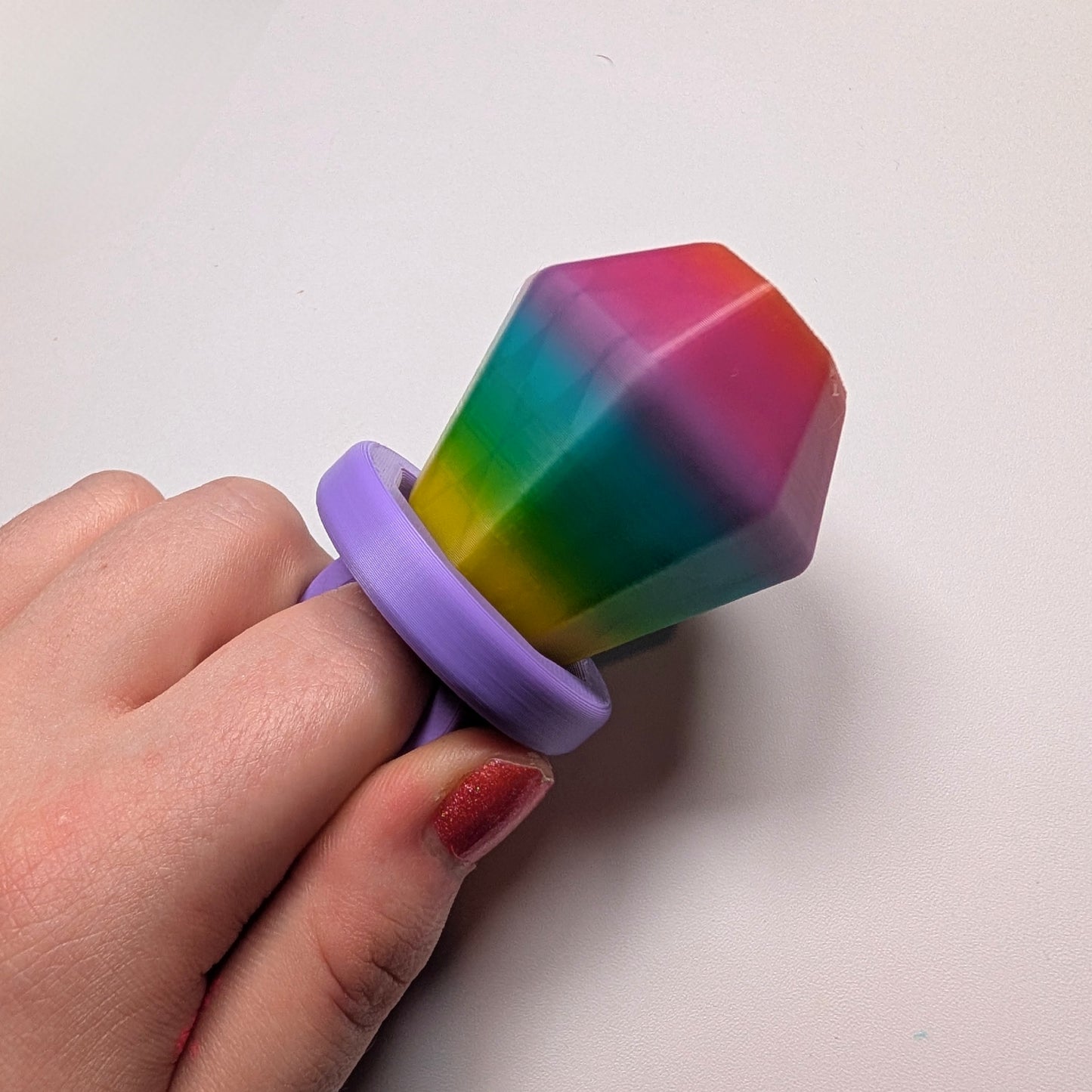 Rainbow ring pop fidget clicker