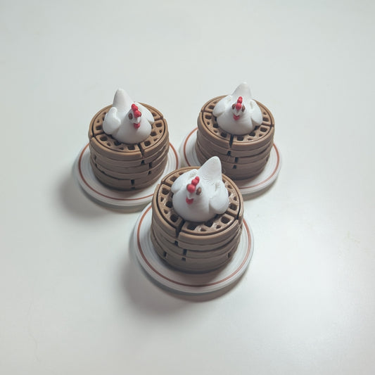 Cute chicken waffle fidget clicker!