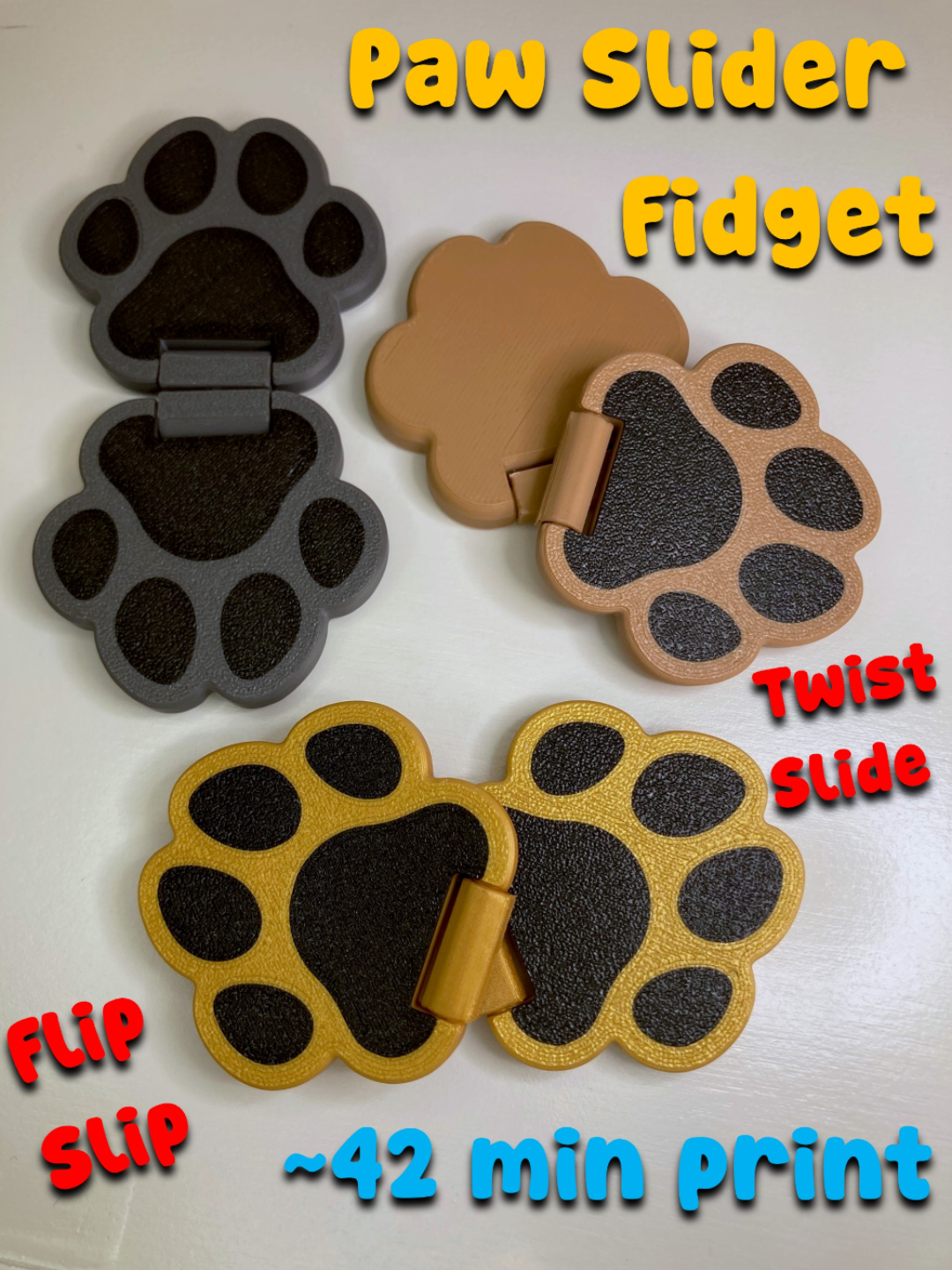 Paw print slider